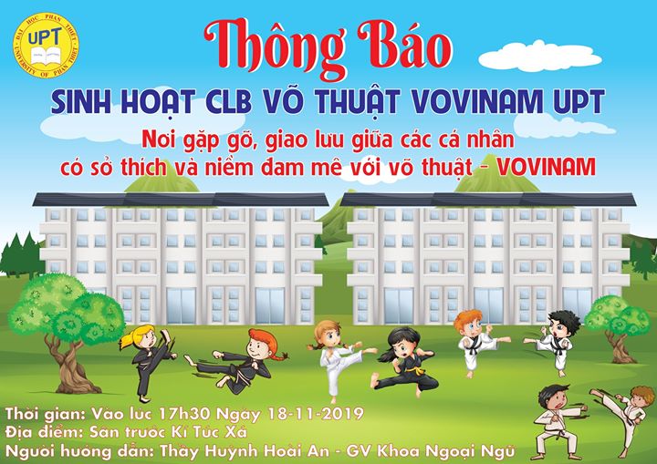 TUYỂN THÀNH VIÊN CLB VÕ THUẬT VOVINAM
